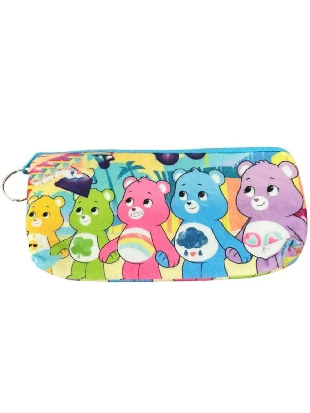 Felt Care Bears Travel Makeup Beauty Bag Pencil Zipper Pouch Sunshine Bear New